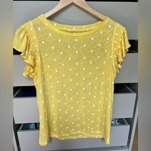 🔆 LOFT polka Dot linen tee